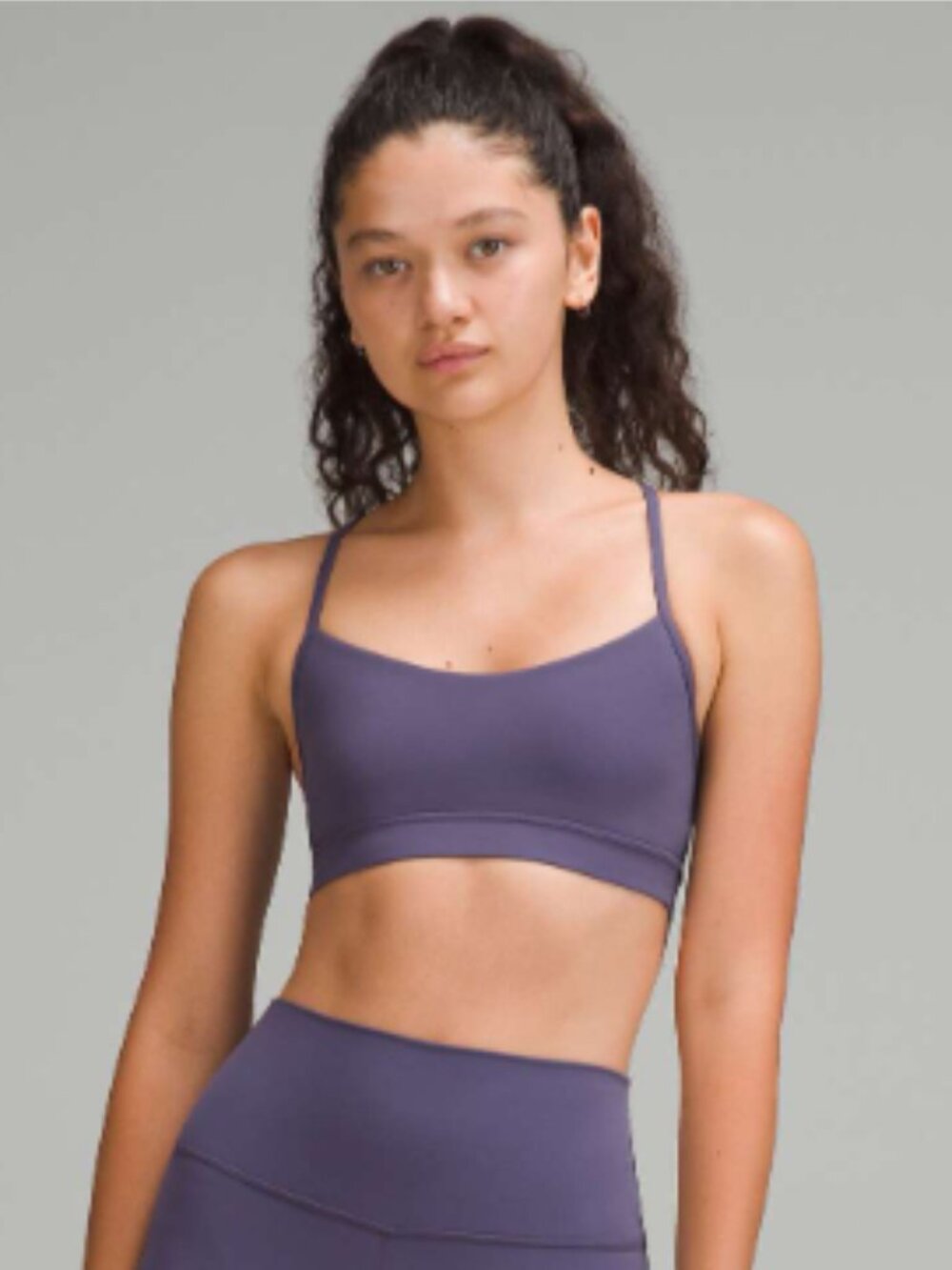 Lululemon Flow Y Bra Nulu *Light Support, Nightfall Purple - Size 2